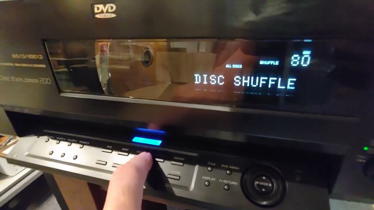 SONY CD Player DVP-CX850D 200 Disc DVD CD changer. Open. Belt