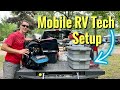 Mobile rv tech setup  truck tools carried rv reno  faq