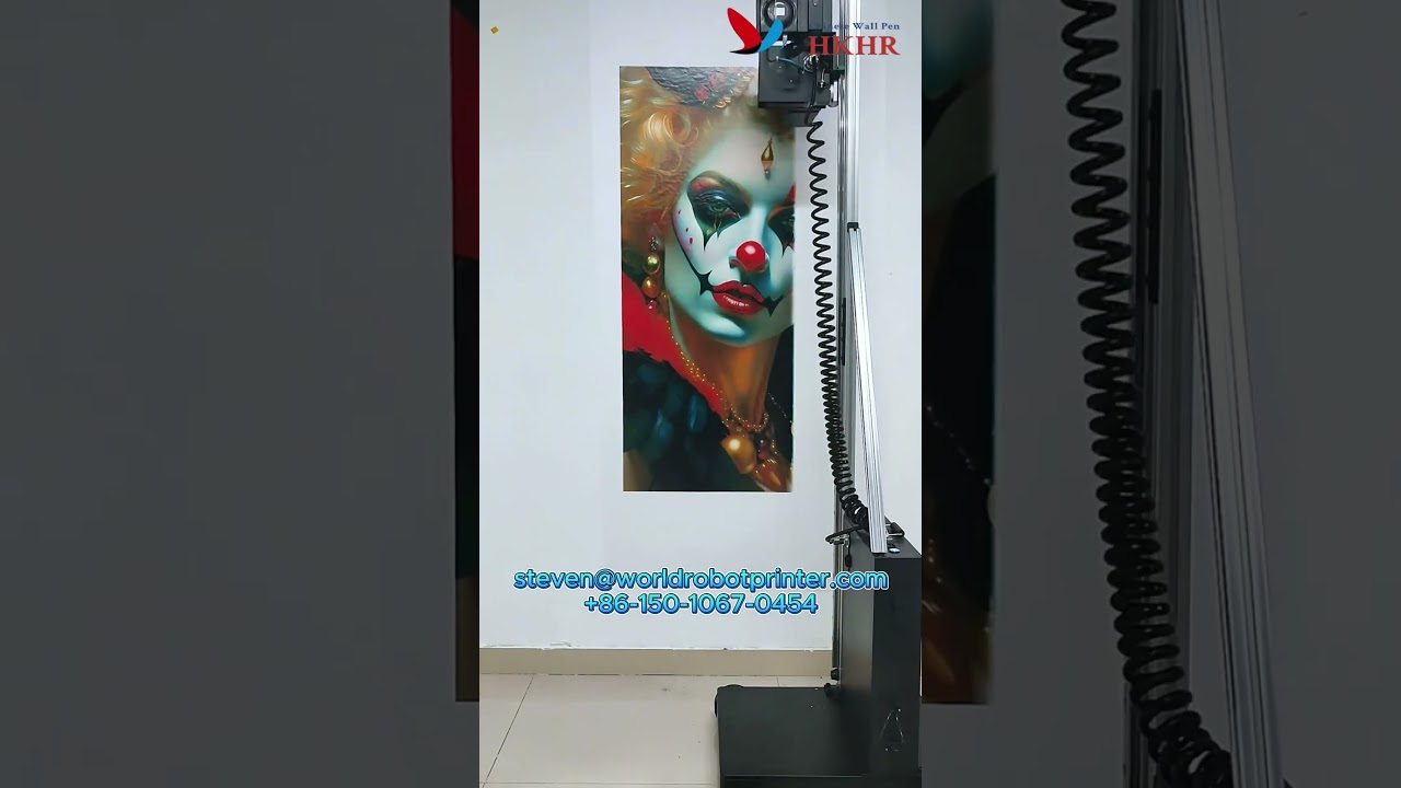 🎨 Transform Any Wall into Art with the HKHR Wall Printer W1! 🌆