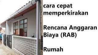 RAB: Cara cepat memperkirakan Rencana Anggaran Bangunan RAB