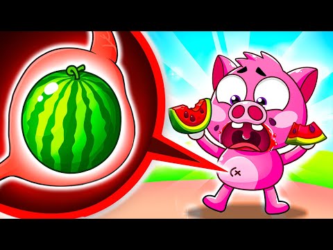 🍉 A Watermelon Is Growing in My Tummy ❓ Don't Swallow Fruit Seeds | Lamba Lamby Kids Songs