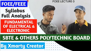 Fundamental Of Electrical & Electronic Full Syllabus Analysis Video || FOEE || FEEE || Polytechnic