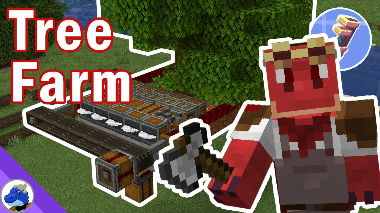 How to make an automatic TREE FARM in Create! - YouTube