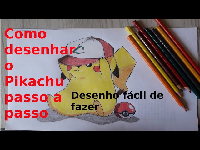 Como desenhar o Pikachu - Passo a passo, esboço. 