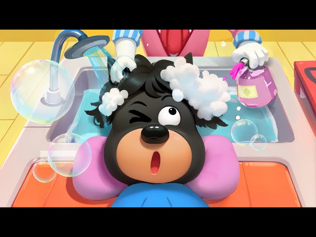 Sheriff's First Haircut | Hairstylist | Educational | Kids Cartoons | Sheriff Labrador | BabyBus class=