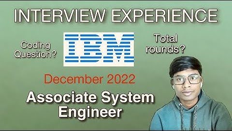 IBM || Associate System Engineer || IBM Interview Experience