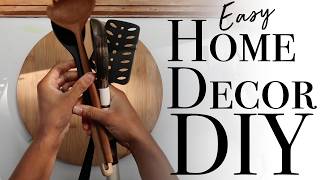 The Easiest Thrifted Home Decor DIY You'll Want to Copy | Wooden Utensils DIY