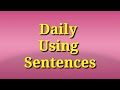 Daily using sentences hindi to english