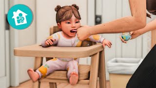 ep 13┊growing up too fast ♡ baby food & standing up  the sims 4 growing together