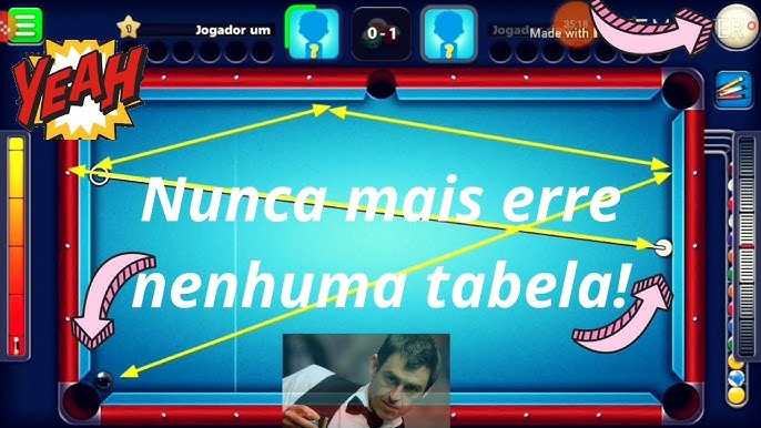 SEGREDOS DO 8 BALL POOL! A RÉGUA PARA FAZER TABELAS! NUNCA MAIS ERRE UMA  TABELA! 