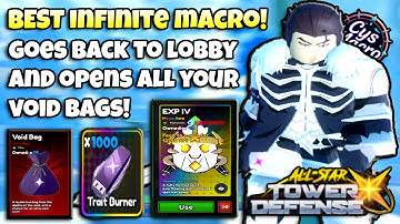 BEST *INFINITE* MACRO IN ASTDX! Auto Returns & Opens ALL Your Void Bags!