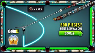 8 Ball Pool - I Got 600 Pieces of HEIST GETAWAY CUE + 26000 TOKENS - GamingWithK
