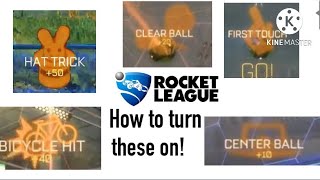 How to turn on all achievements on in Rocket League