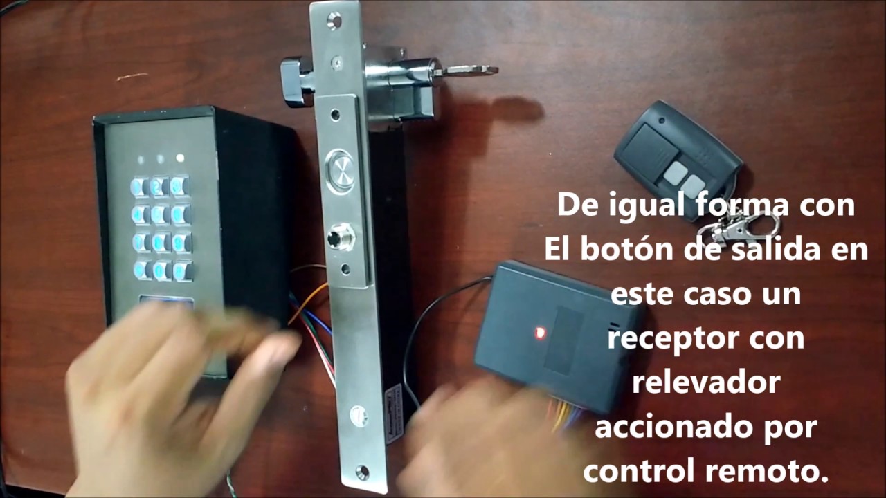 Cerradura Eléctrica Con Botón De Salida con Llave para uso interior  IZQUIERDA Chapa Para Exterior Electrico