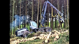 🌲 *POWERful - Fin with sound* • Logset 10H • Harvester in action • Forstbetrieb Weber • Part-2 🌲