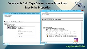 #Commvault - Split Tape Drives across Drive Pools & Tape Drive Properties discussed (Part 04)