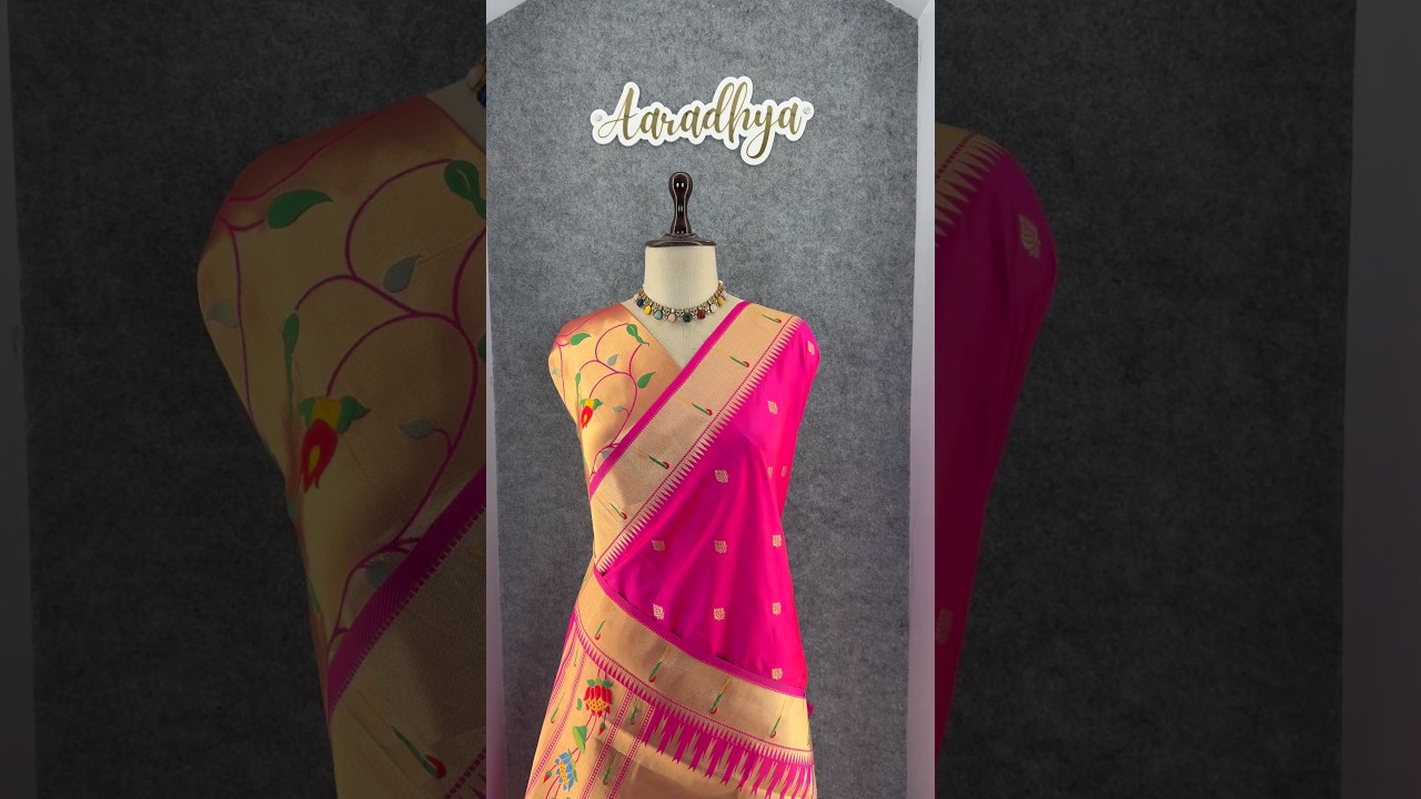 Floral Meena Zari Pallu Paithani Silk Saree