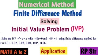 Finite Difference Method of solving (Second Order ODE) Initial Value Problem(IVP). Application