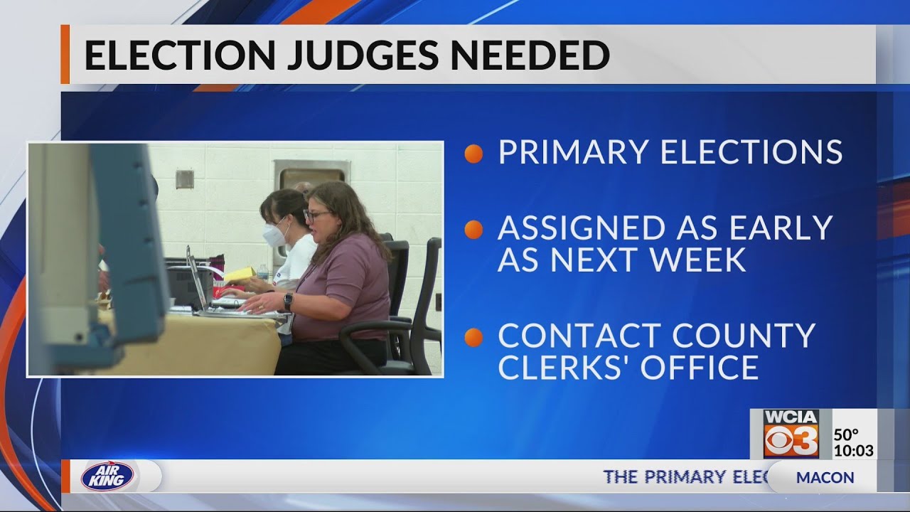 Election judges needed across Central IL as primaries approach