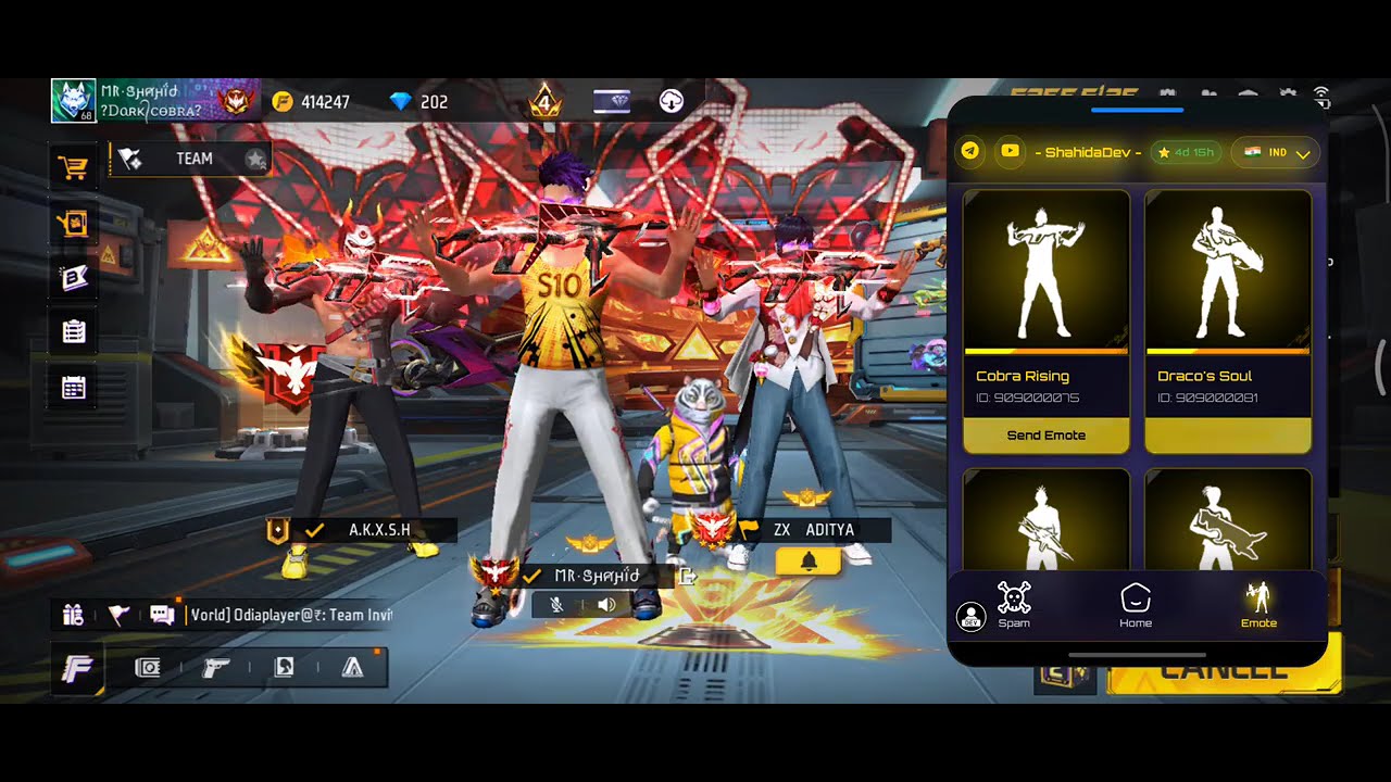 All EVO Emote Unlock | Emote Bot | ShahidaDev