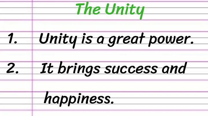 Unity Essay in English 10 Lines || Short Essay on Unity - DayDayNews