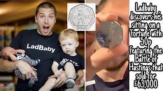 Celebrity BABY, I'M RICH! Ladbaby discovers he’s sitting on a ‘fortune’ with 50p that sold for £63,000 #shorts Net Worth