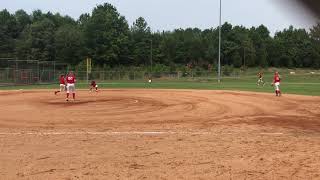 Kaitlyn King At Ss Throws To 1B