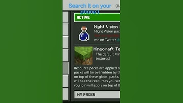 night vision pack that I use #Minecraft