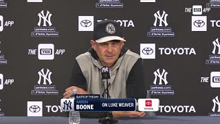 Aaron Boone on Luke Weaver and more