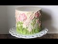 Painted Buttercream Flower Cake Tutorial!