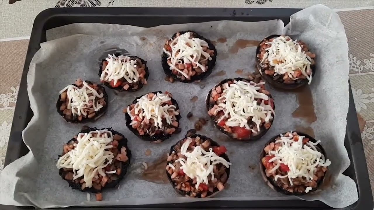 Пълнени гъби (Портобело) - Stuffed portobello mushrooms