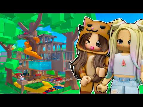 LYNA y MANDARINA CONSTRUYEN la MEJOR CASA del ÁRBOL 😍 de Roblox