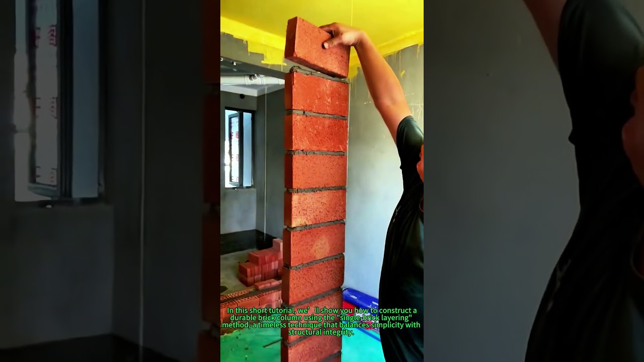 How to Build a Sturdy Brick Column with Single Brick Layers | DIY Home Tutorial