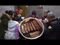 【农村四哥】四哥家400斤肥猪的三线，做超大号盐菜扣肉，吃货王四都只敢吃2片