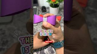 How to make an easy paper bow! 🎀 PaperCrafts #DIYBow #EasyCrafts #shorts