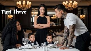 Part3]korean ceo is left shocked when he sights his ex black wife with twins at dinner with new wife