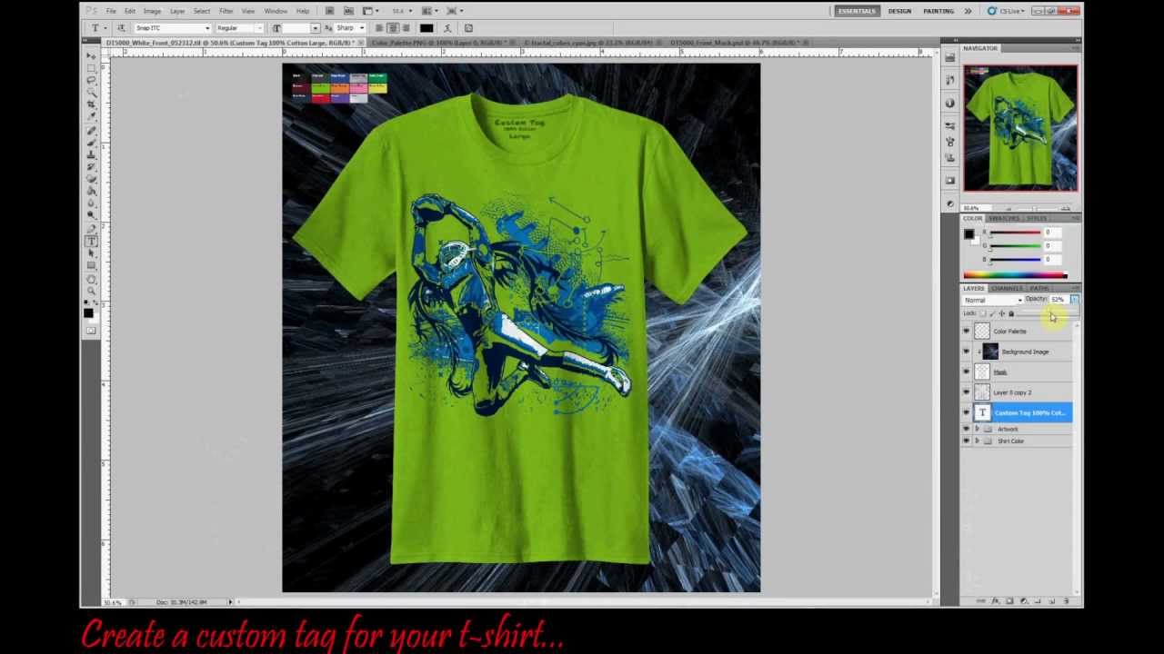 Download Professional T-shirt Mock-up Template using Photoshop CS5 ...