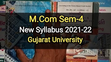 M.COM SEM-4 NEW SYLLABUS 2021-22 | Gujarat University