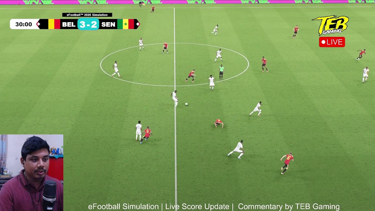 🔴 Belgium vs Senegal | eFootball Full Match Live | Video Game Simulation