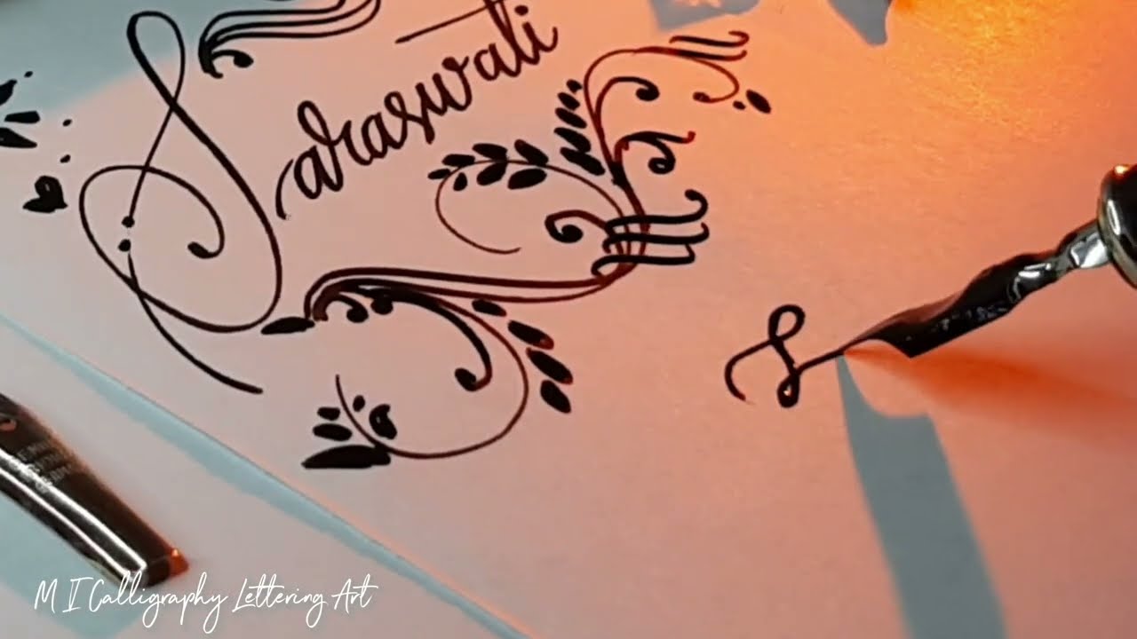 Hand Writing calligraphy lettering - YouTube