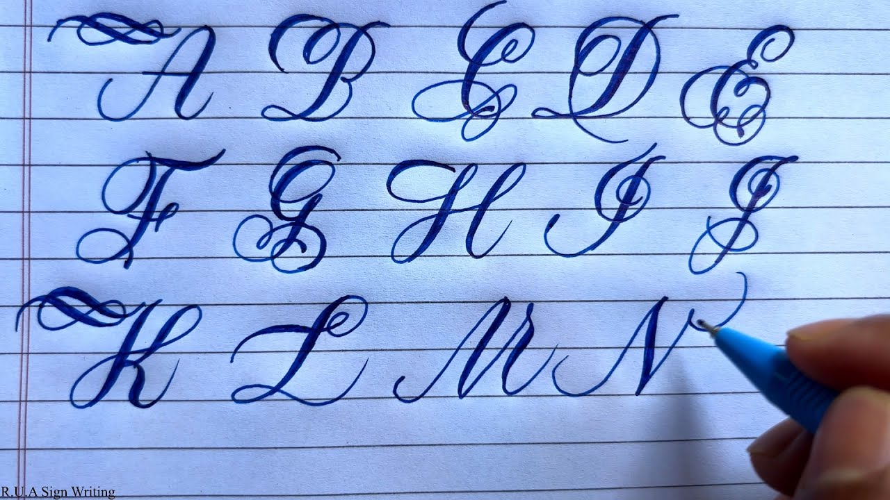 Black  Letter Copperplate  Calligraphy  AtoZ  |R.U.A Sign Writing