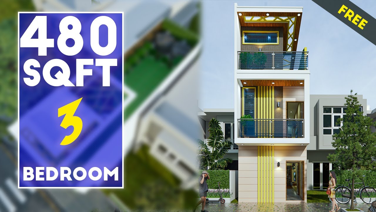 12X40 Feet Awesome House Design With 3 Bedroom House Plan