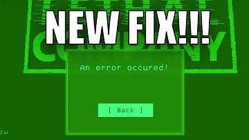 (NEW) How to fix "An Error Occured" in Lethal Company!