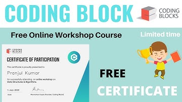 CODING BLOCK free Workshop with Certificate | Register now for free |