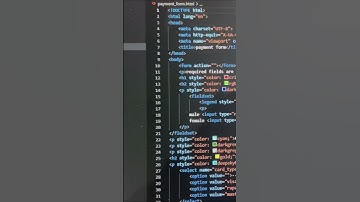 Make a payment form using html and CSS#coding#trend