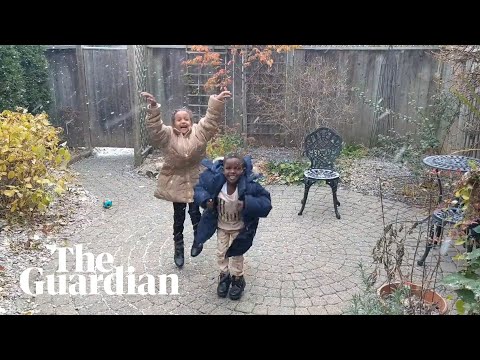 Eritrean refugee children experience first snowfall in Canada - Eritrean refugee children experience first snowfall in Canada