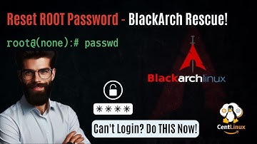 How to Reset root Password of BlackArch Linux
