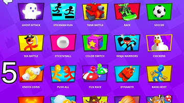 Stickman Party: Gameplay Part 5 Walkthrough 1 2 3 4 Player Games Free - All Mini Games (Android)