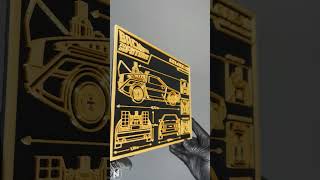 Back to the Future DeLorean Blueprint Wall Art | 3D Printed #3dprinting   #backtothefuture
