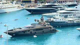 MRS L 51 Metre Luxury SuperYacht arriving & Docking at Monaco port Hercules @emman25MC